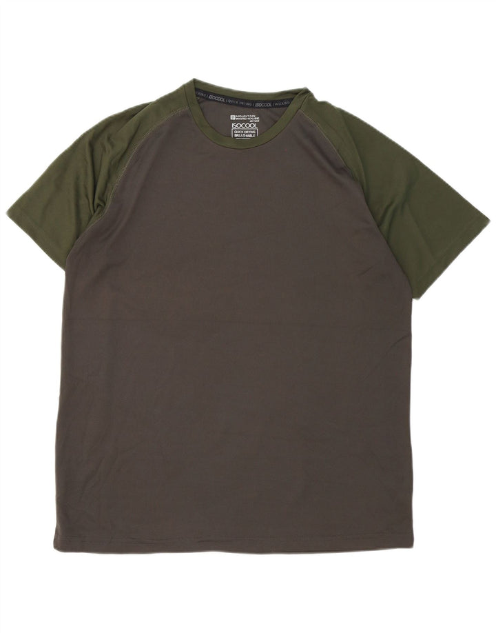 Tricou pentru bărbați Mountain Warehouse Top mare, gri, poliester color bloc