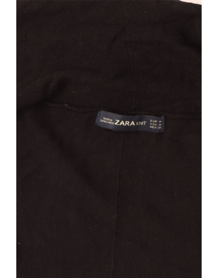 Pulover cardigan deschis pentru femei Zara UK 12 Medium Negru