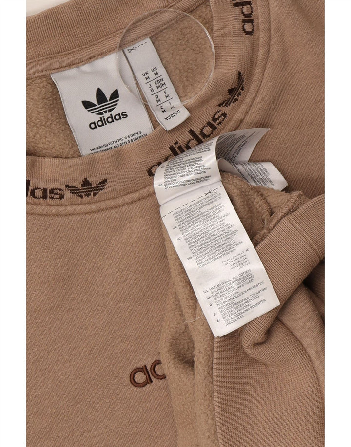 Hanorac grafic pentru bărbați Adidas Jumper mediu, bej, bumbac