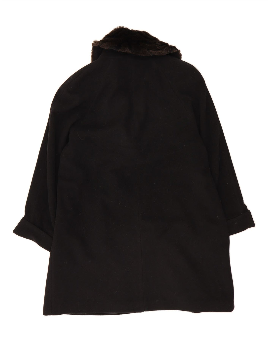 ST. BERNARD Womens Oversized Overcoat UK 14 Large  Black Wool Vintage St. Bernard and Second-Hand St. Bernard from Messina Hembry 