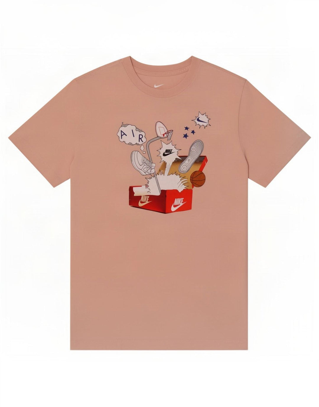 Tricou grafic pentru bărbați Nike Top din bumbac roz mediu