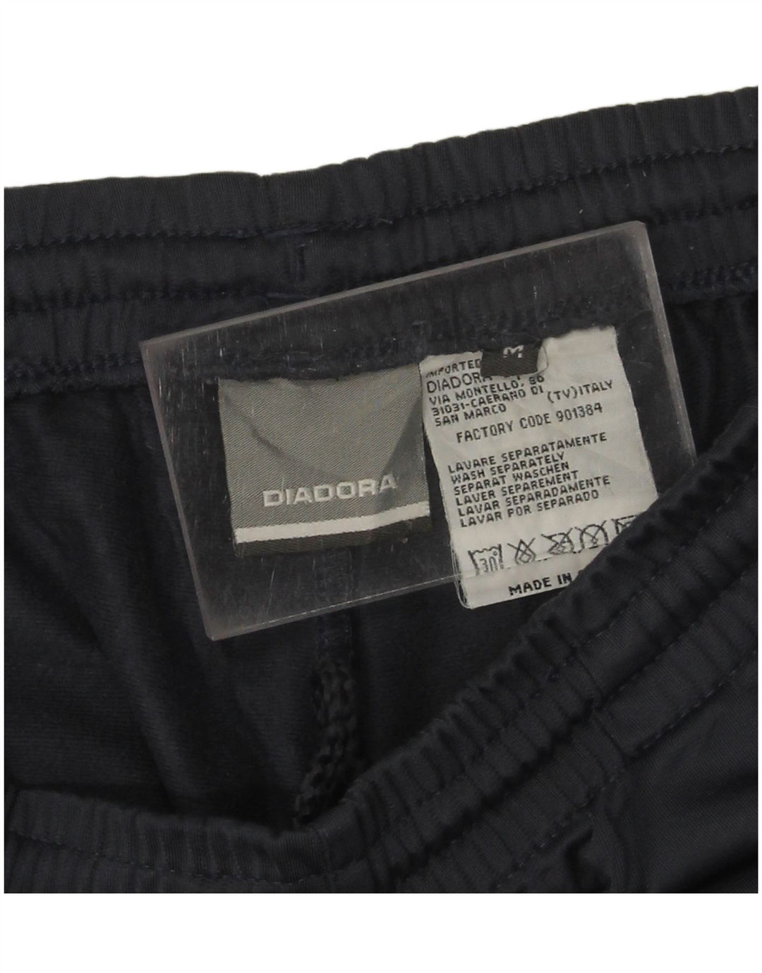 DIADORA Womens Tracksuit Trousers UK 12 Medium Navy Blue Polyester