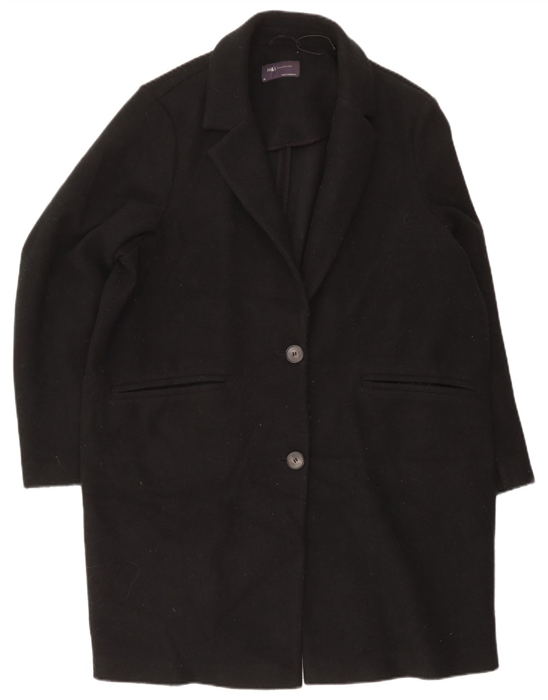 Palton pentru femei Marks & Spencer UK 20 2XL Poliester negru
