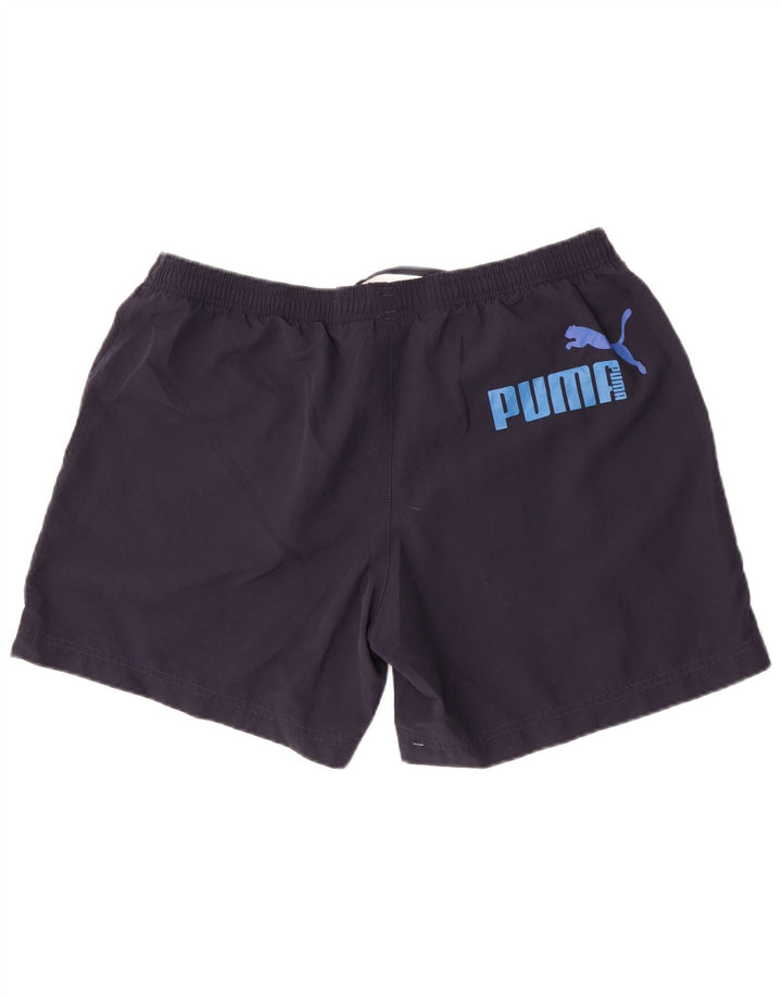Pantaloni scurți sport grafic Puma pentru bărbați XL, poliester bleumarin