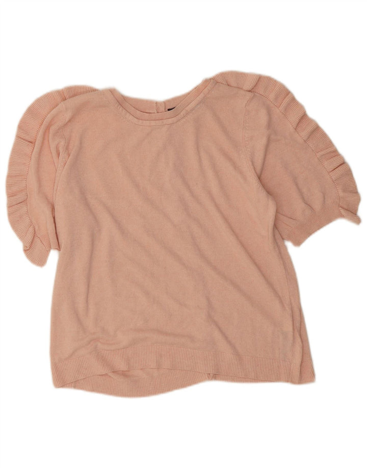 Pulover cardigan cu volane pentru femei Marks & Spencer UK 14 Roz mediu