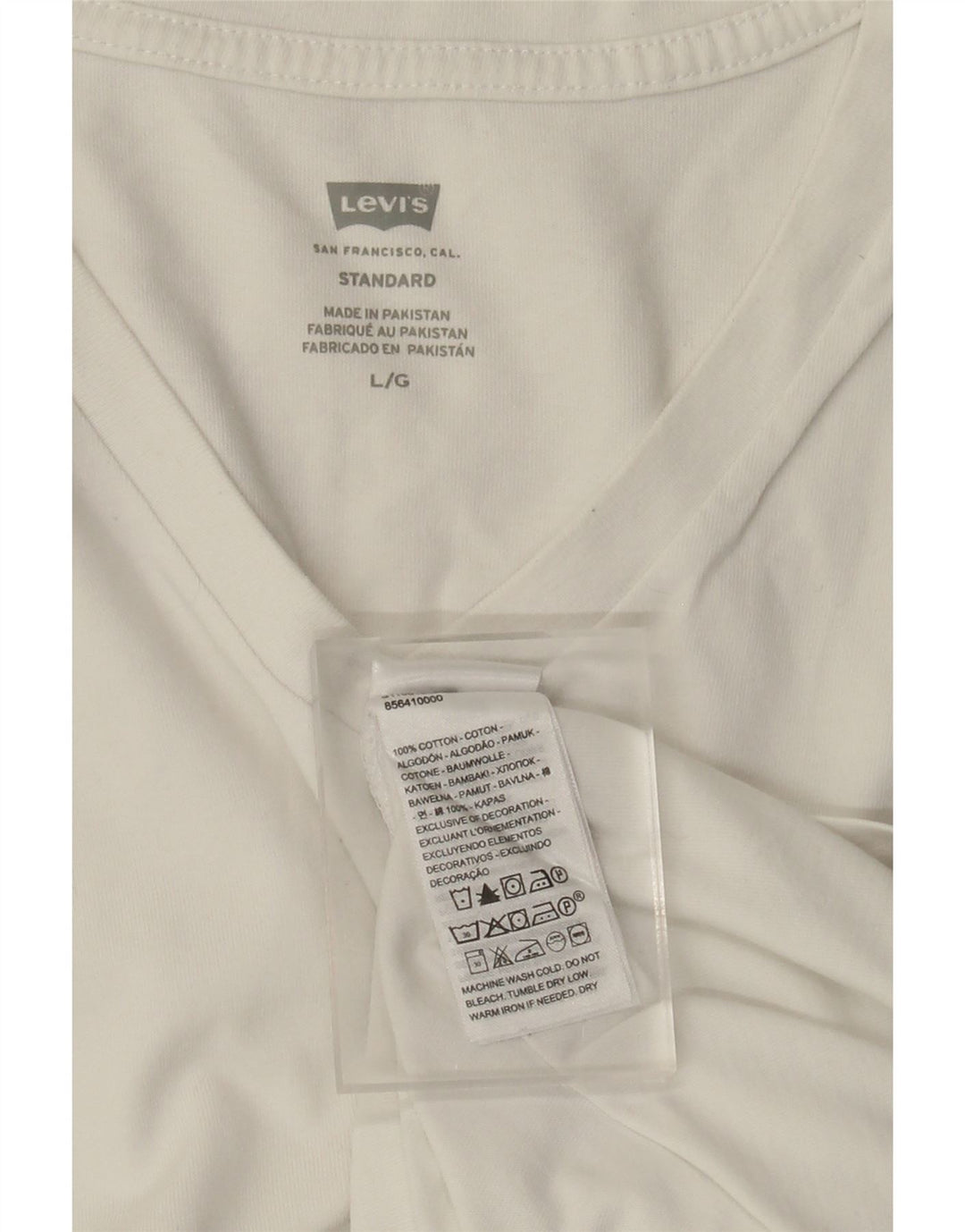 Tricou Levi's Standard Fit pentru bărbați Top mare din bumbac alb