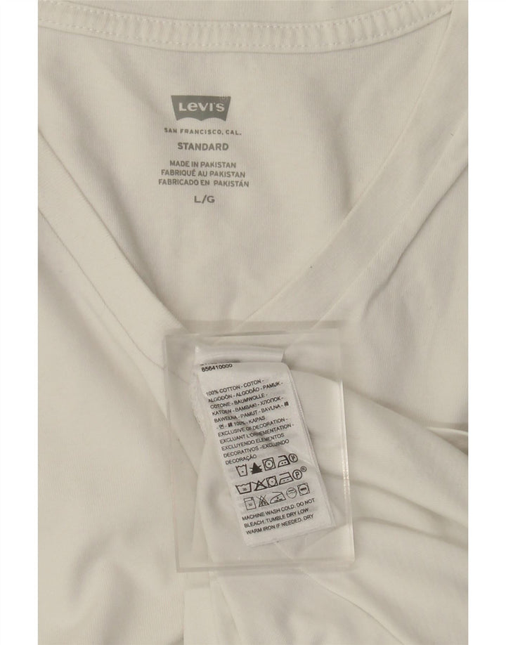 Tricou Levi's Standard Fit pentru bărbați Top mare din bumbac alb