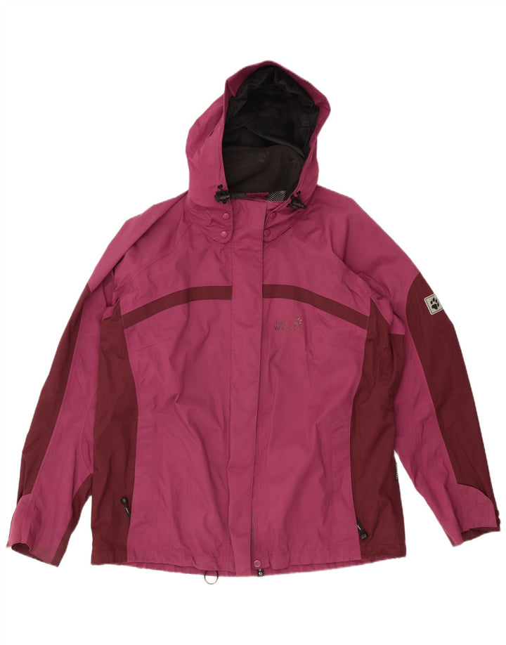 JACK WOLFSKIN Jachetă de ploaie supradimensionată pentru femei UK 18/20 XL Burgundia