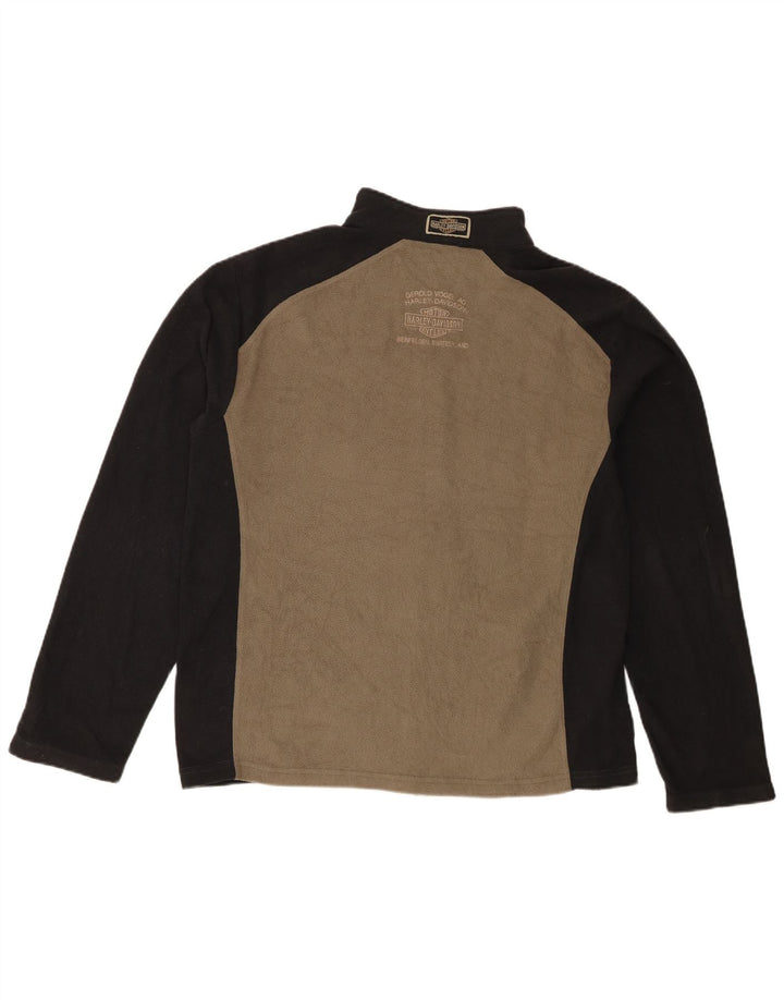 Jachetă fleece pentru bărbați Harley Davidson UK 38 Medium Khaki Colorblock Poliester