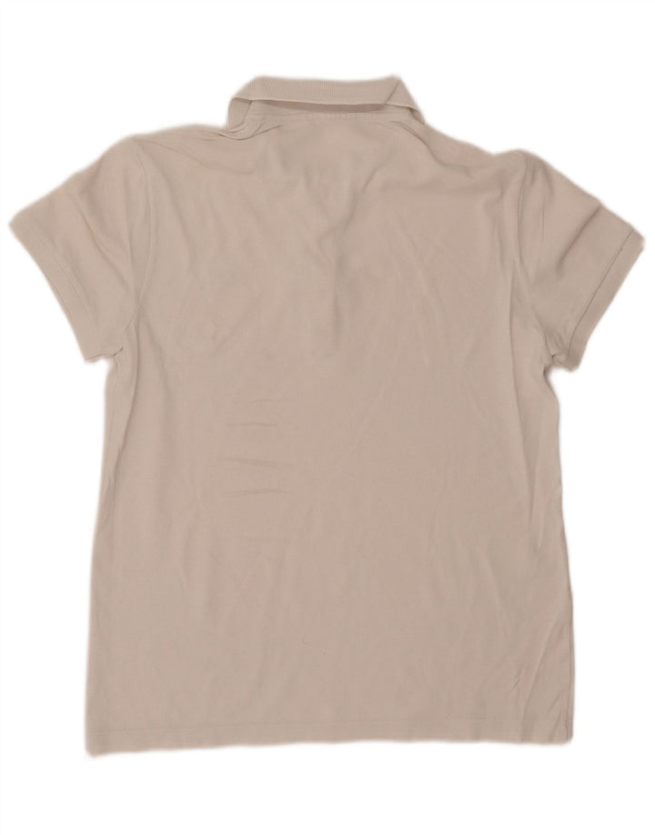 Tricou polo Lacoste pentru bărbați, mărimea 4, bumbac alb mediu