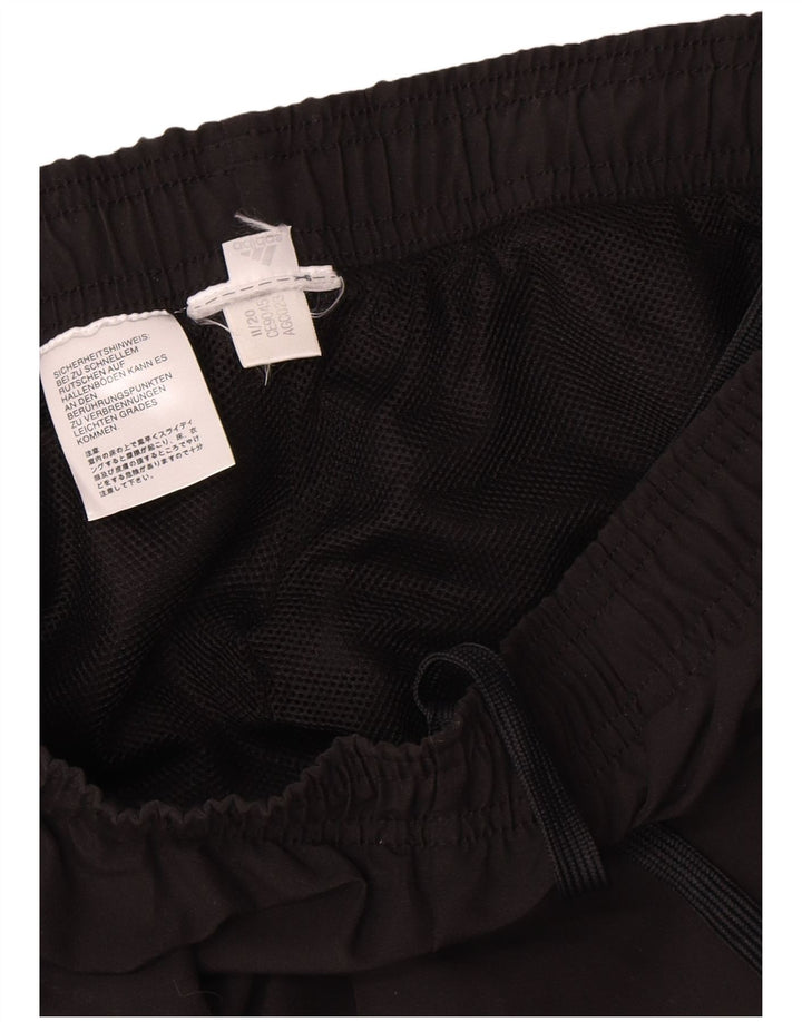 Pantaloni de trening Adidas pentru bărbați, negru mediu, poliester bloc de culoare