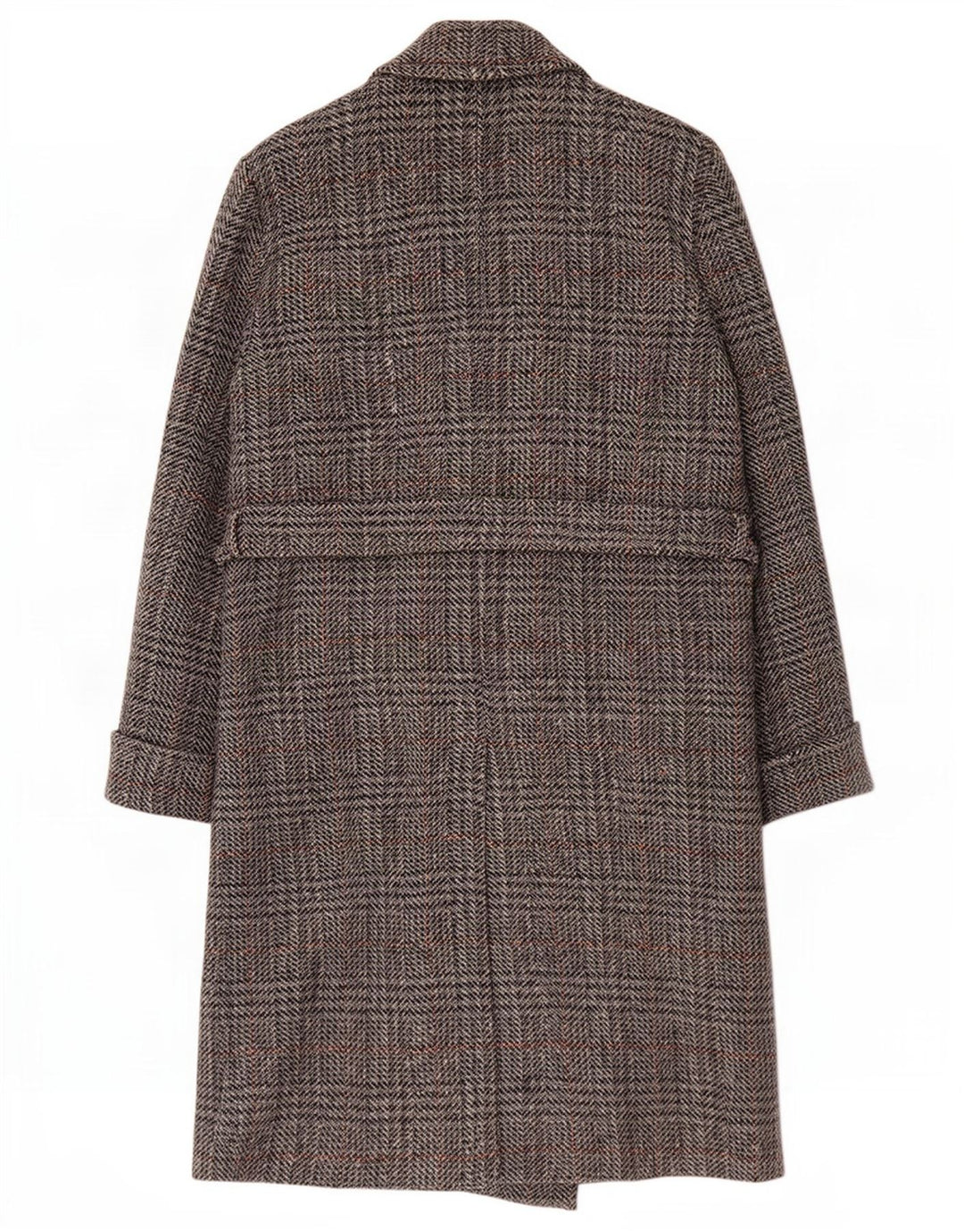 Palton Lebole pentru femei, cu croiala dublu, cu pieptul dublu, IT 44 Medium Gri Houndstooth