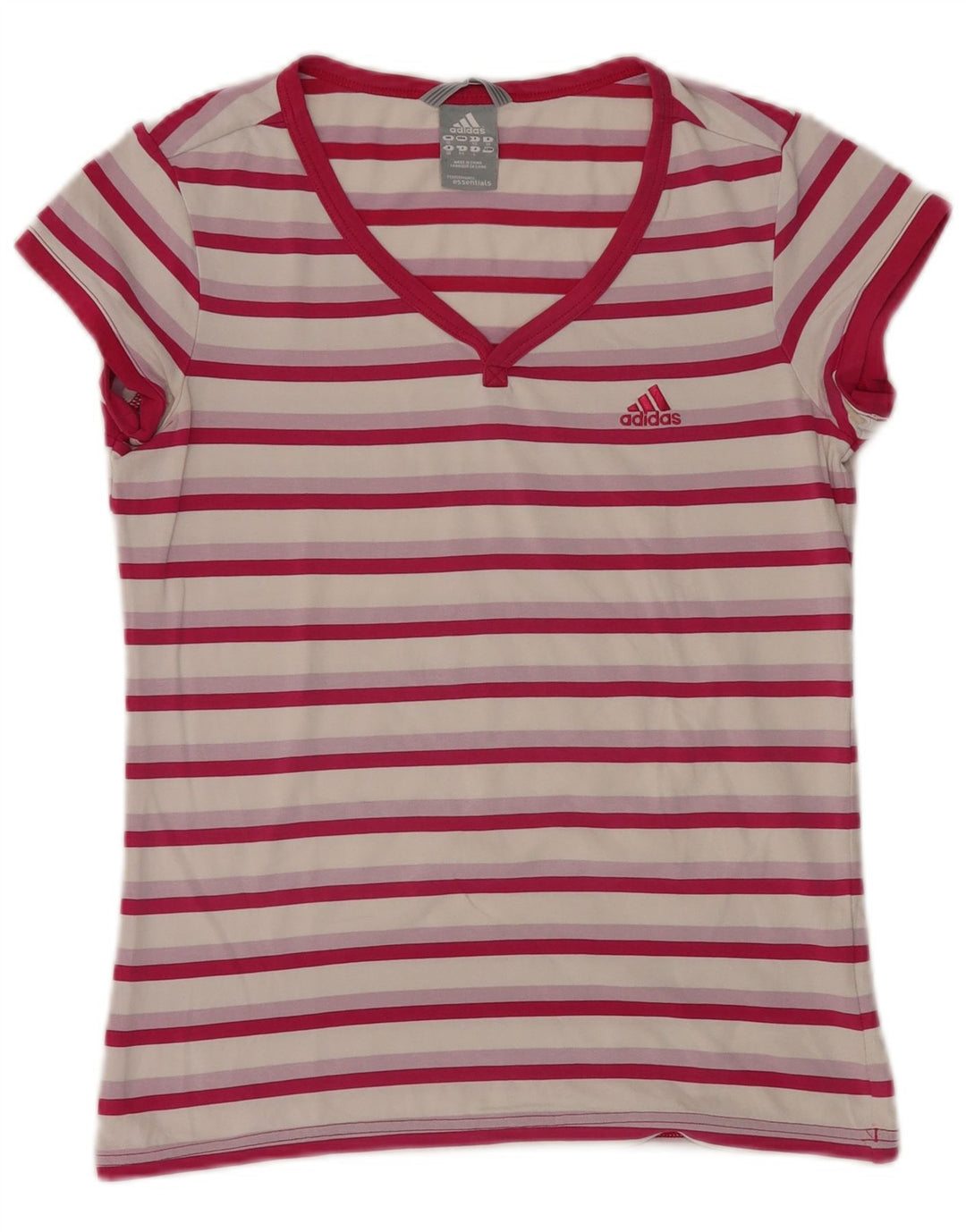 Tricou pentru femei Adidas UK 12 Medium Pink Striped
