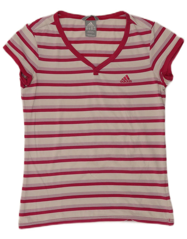 Tricou pentru femei Adidas UK 12 Medium Pink Striped