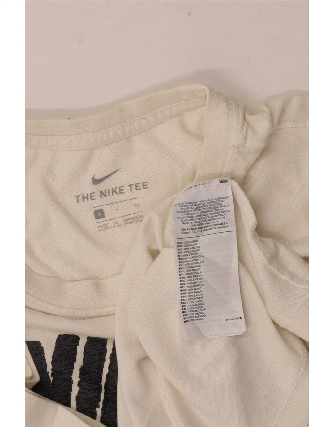Tricou grafic Nike pentru bărbați Top mic, alb, bumbac