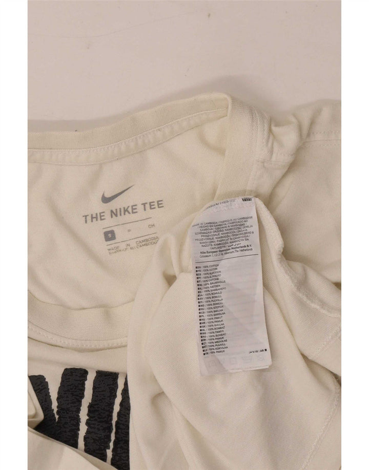 Tricou grafic Nike pentru bărbați Top mic, alb, bumbac