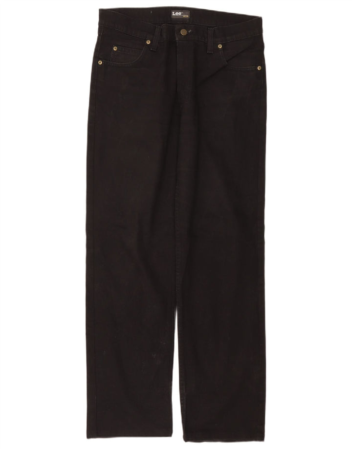 Blugi Lee Brooklyn Straight pentru bărbați W34 L30, bumbac negru