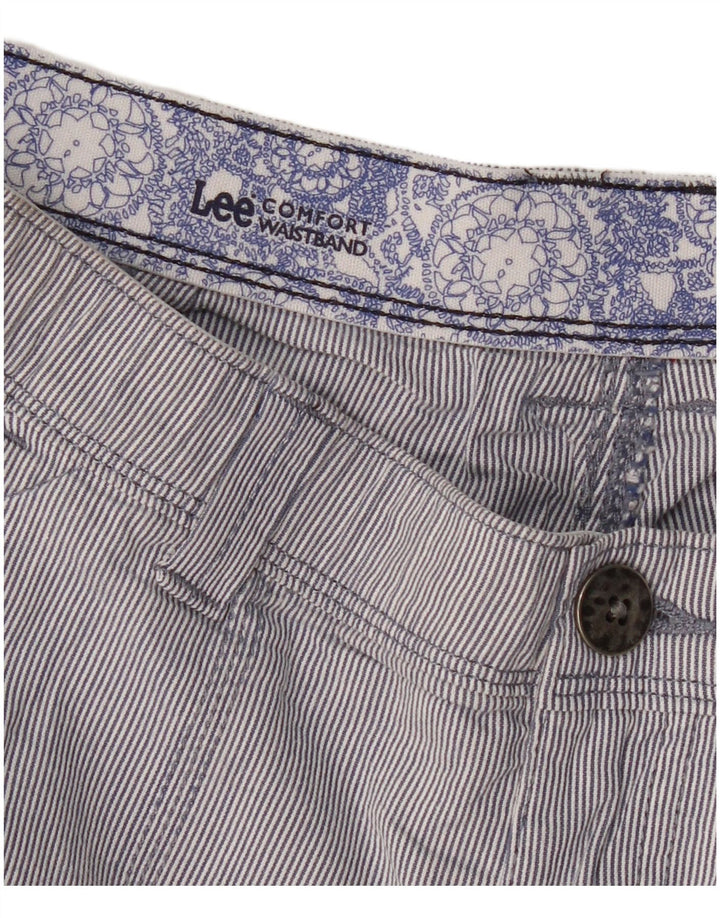 Pantaloni scurți cargo pentru bărbați LEE W32 Medium Blue Pinstripe