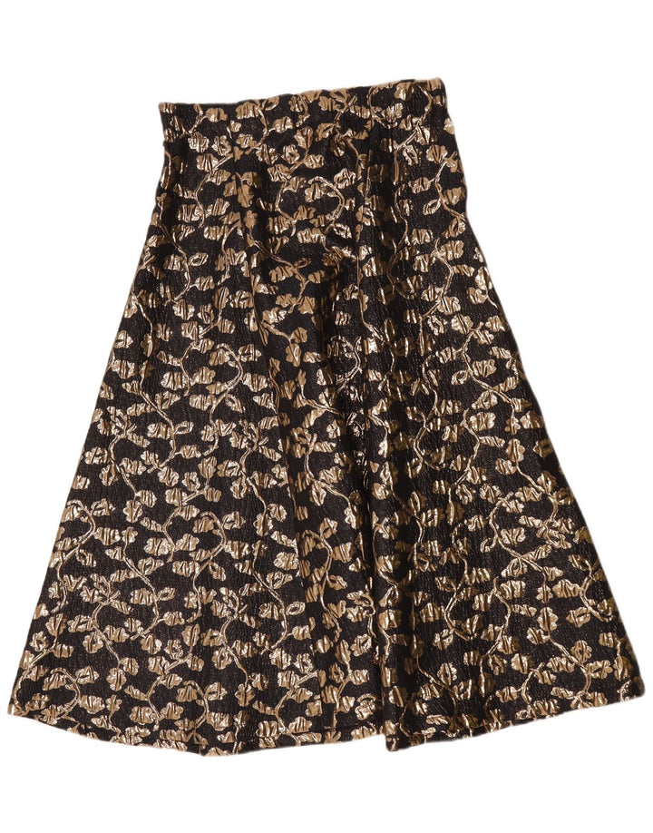 Fusta A-Line pentru femei Vintage W30 Medium Black Floral