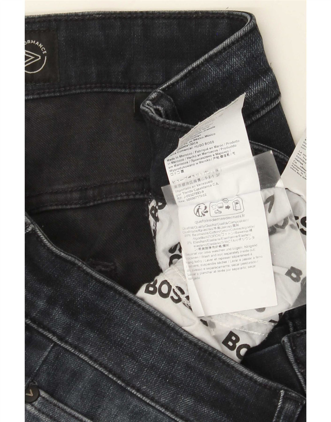 Blugi slim pentru femei HUGO BOSS L34 L32 bumbac bleumarin