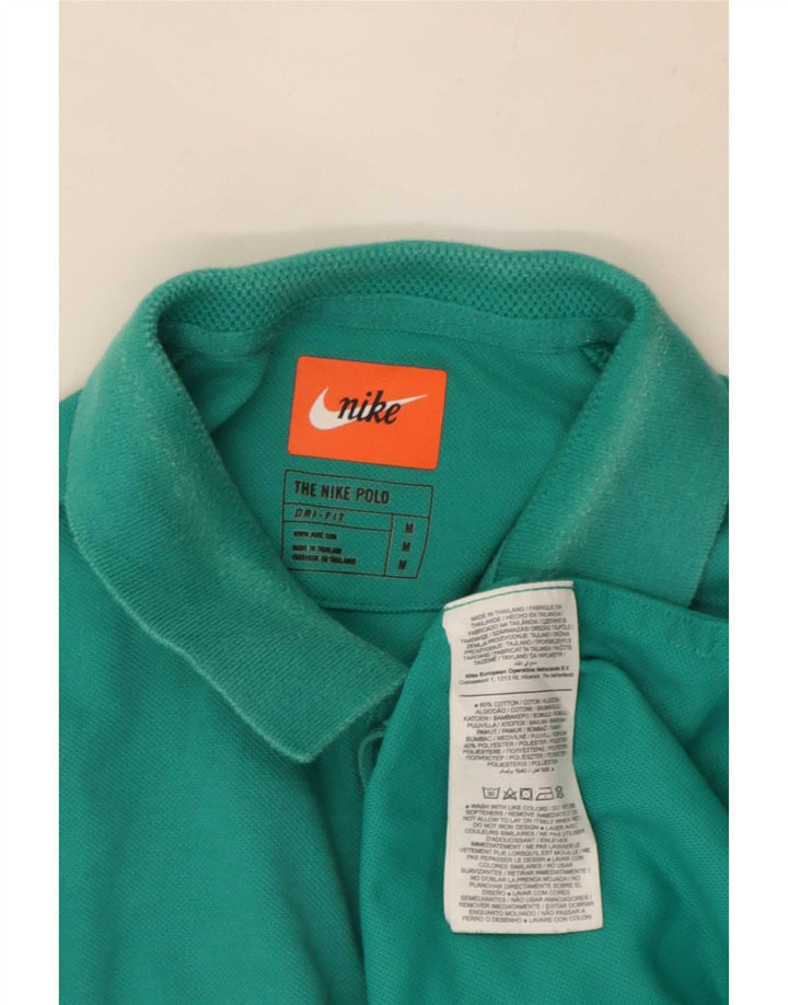 Tricou polo Nike Dri Fit pentru bărbați, bumbac verde mediu