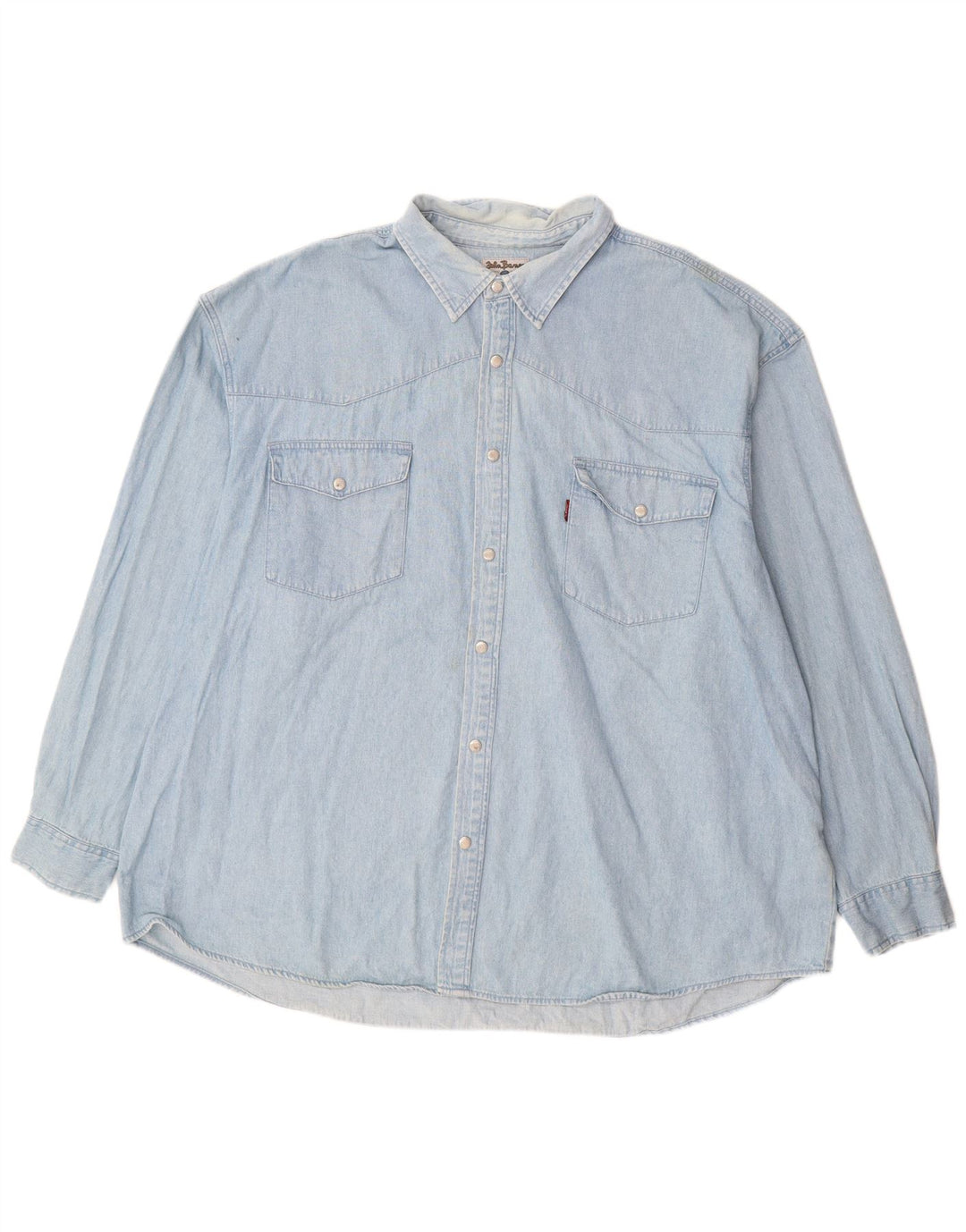 Cămașă din blugi pentru bărbați JOHN BANER, bumbac albastru 3XL