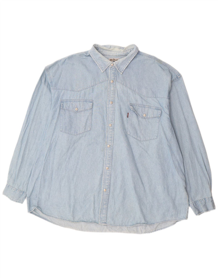 Cămașă din blugi pentru bărbați JOHN BANER, bumbac albastru 3XL