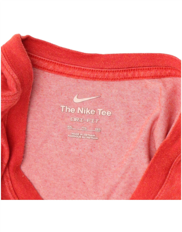 Tricou pentru bărbați NIKE Dri Fit Top 2XL bumbac roșu