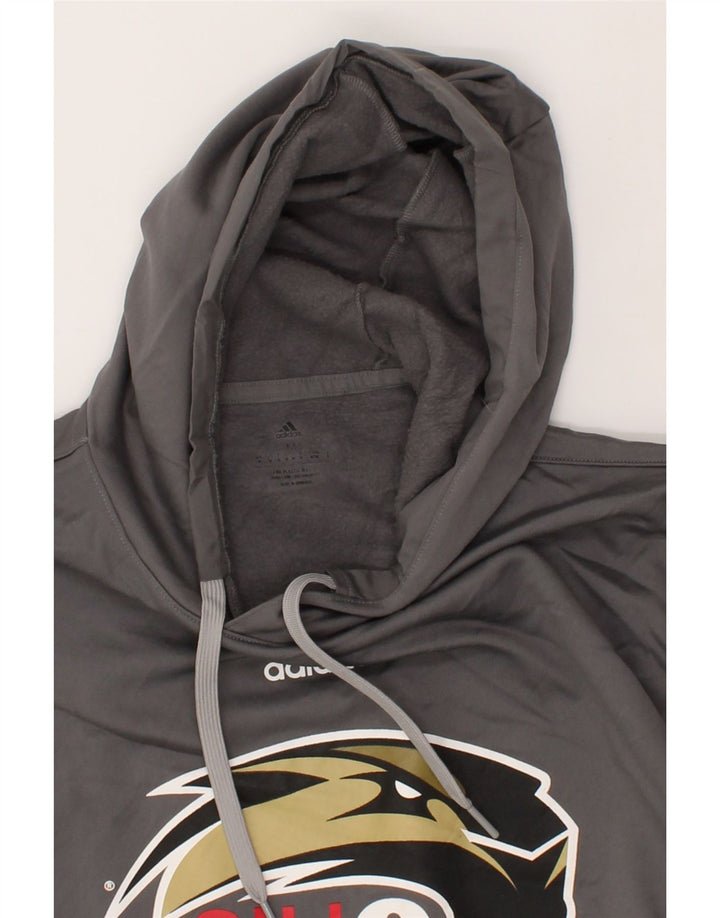 ADIDAS Mens Siue Soccer Graphic Hoodie Jumper Medium Grey Polyester Vintage Adidas and Second-Hand Adidas from Messina Hembry 
