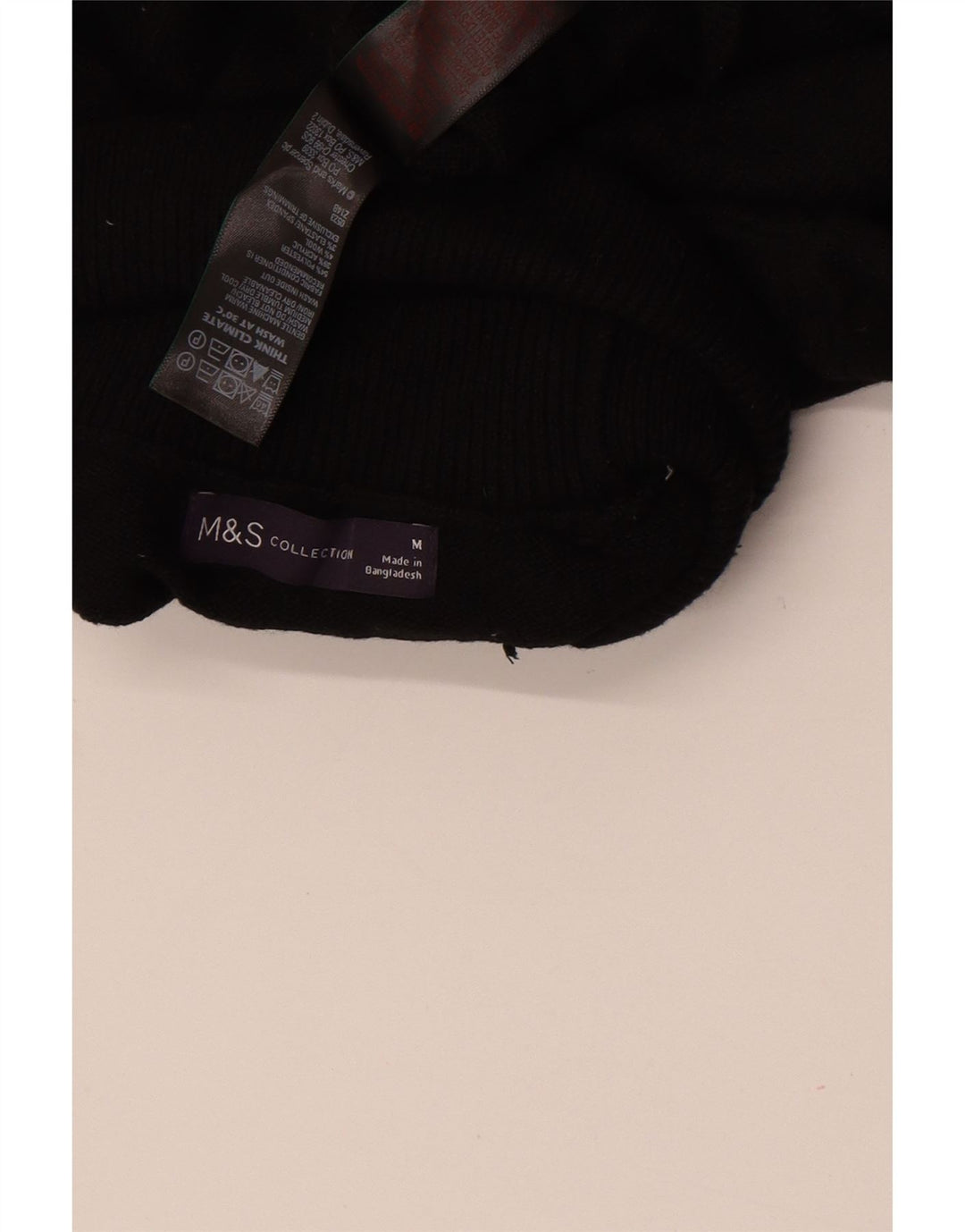 Pulover pentru femei Marks & Spencer cu gât rulat, negru mediu, UK 14