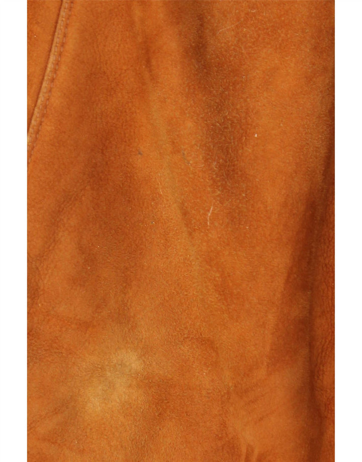 Palton din shearling vintage pentru femei, cu tăiere largi, IT 48 XL, piele maro
