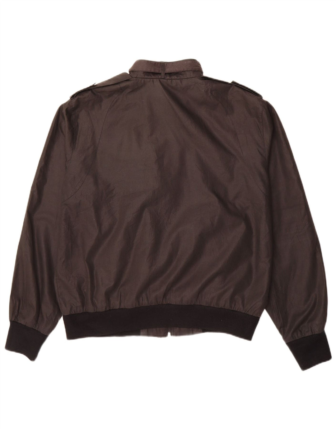 VINTAGE Mens Bomber Jacket UK 40 Large Black Polyester