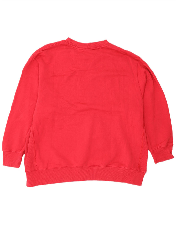Pulover oversize din bumbac, roșu, mare, pentru femei, Zara