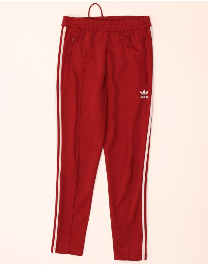 Pantaloni de trening Adidas pentru bărbați, bumbac roșu mic