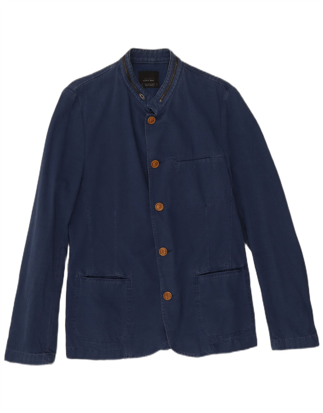 Blazer pentru bărbați Zara, cu 5 nasturi, UK 38 Medium Bleumarin