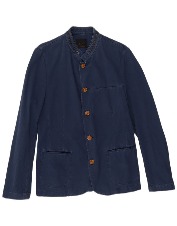 Blazer pentru bărbați Zara, cu 5 nasturi, UK 38 Medium Bleumarin