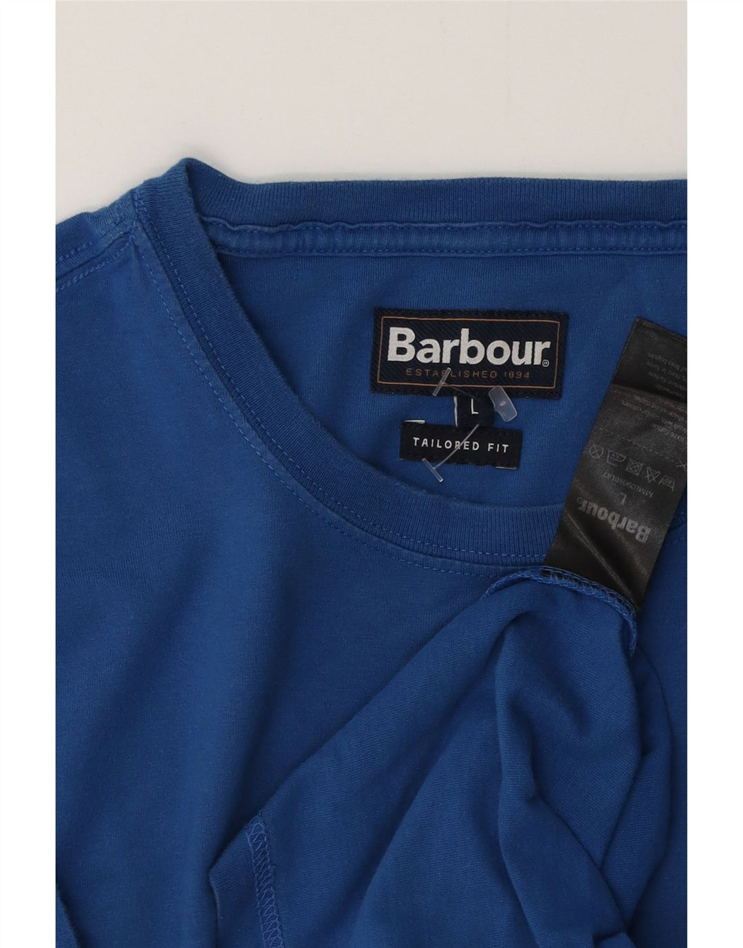 BARBOUR Tricou croit pentru bărbați Top mare din bumbac albastru