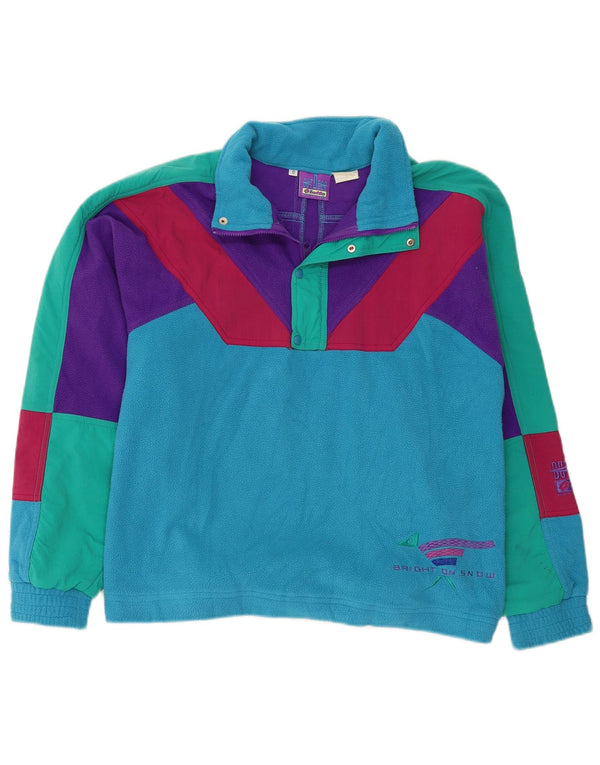 Pulover Lotto pentru bărbați, cu fermoar, cu decolteu, fleece, mic, multicolor