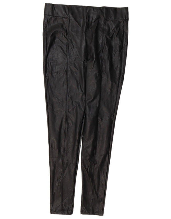 Leggings din piele artificială pentru femei Marks & Spencer UK 14 Polietilenă neagră mare