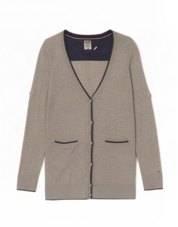 Pulover cardigan pentru femei Tommy Hilfiger UK 14 mare gri