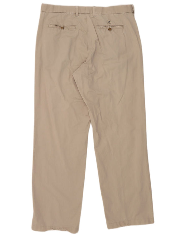 Marks & Spencer Pantaloni chino drepți Blue Harbour pentru bărbați L34 L33 bej
