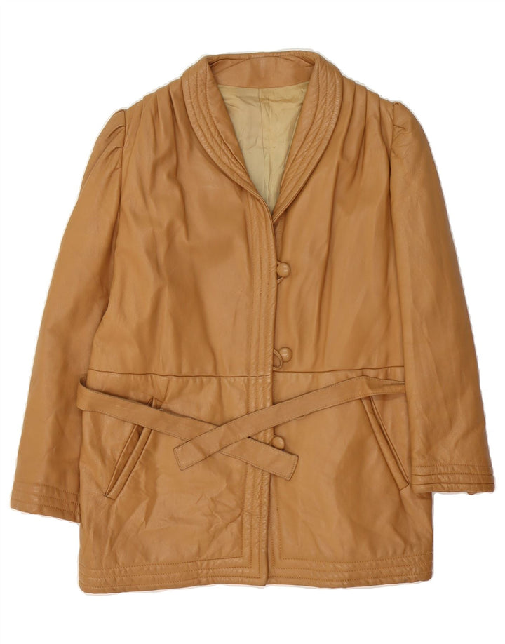 DESIREE Womens Leather Jacket IT 46 Large Brown Leather Vintage Desiree and Second-Hand Desiree from Messina Hembry 