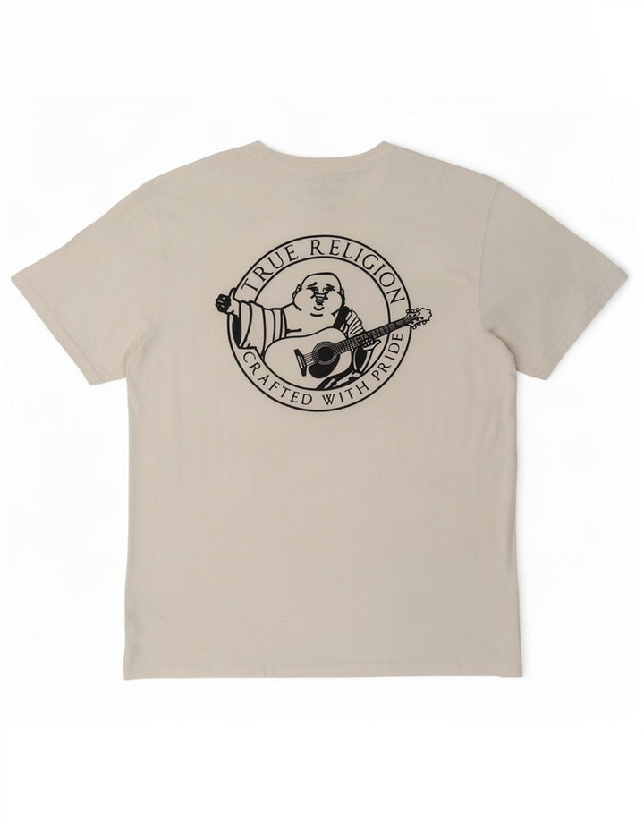 True Religion Tricou grafic pentru bărbați Top XL Bumbac alb