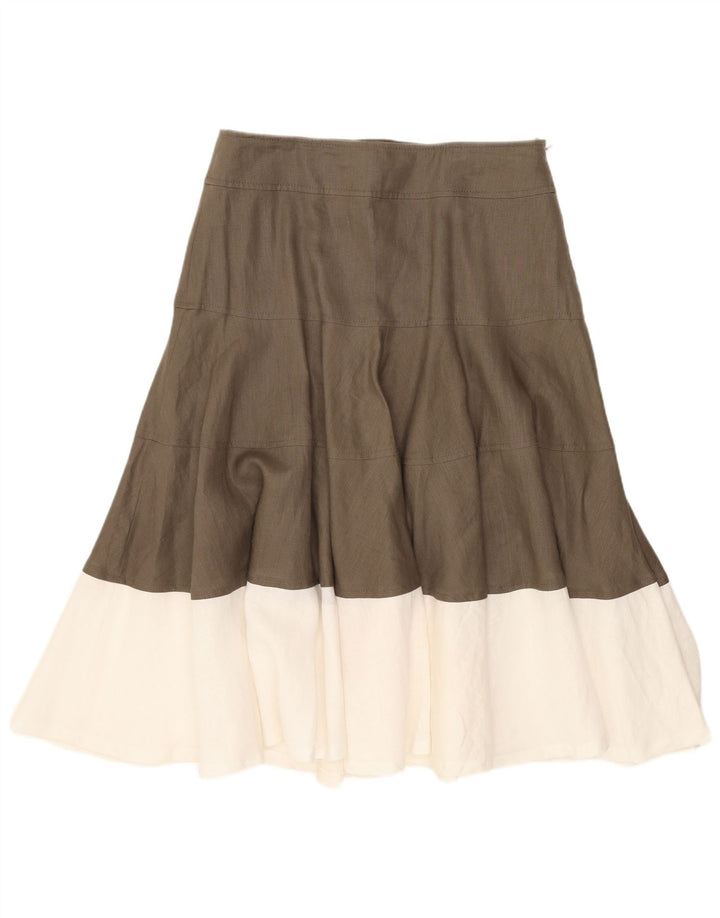 Fenn Wright Manson Fusta evazată pentru femei UK 10 Small W28 Brown Colorblock