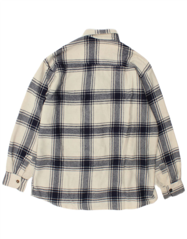 Cămașă de flanel pentru bărbați Junior.D, XL, în carouri alb