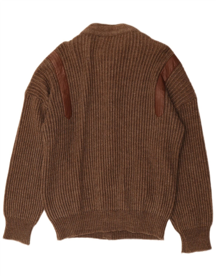 Cardigan Vintage pentru bărbați, mare, maro