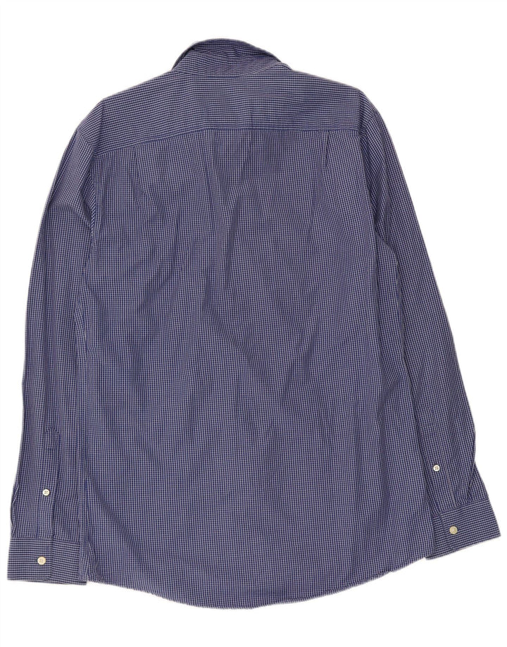 Cămașă Jack Wills pentru bărbați, bumbac vichy albastru mediu