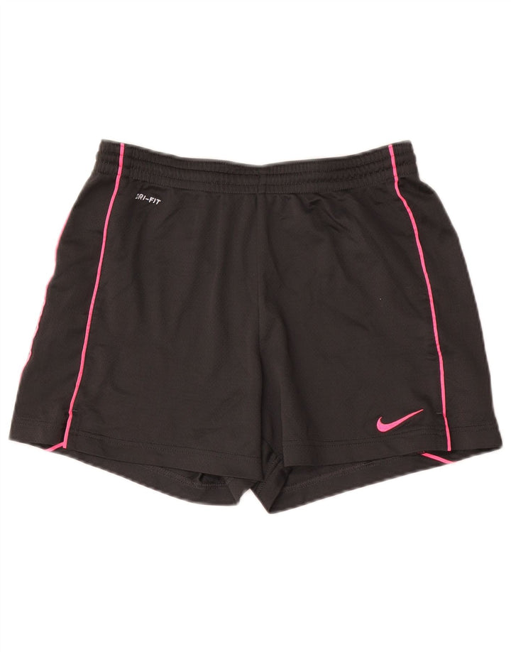Pantaloni scurți sport Nike Dri Fit pentru femei UK 10 Small Gri Poliester