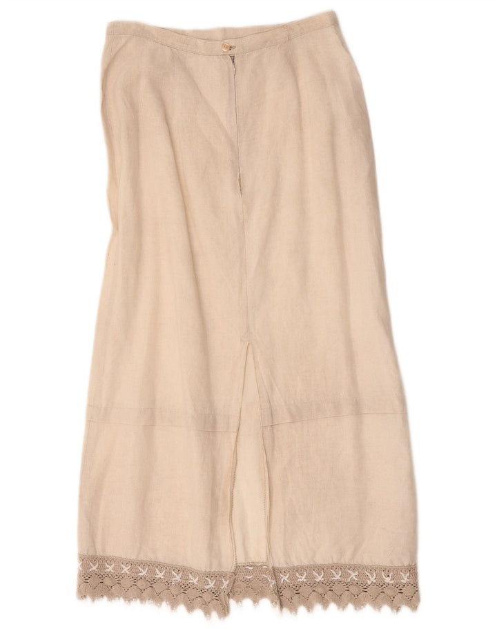 Fusta Midi Femei L.Pucci IT 44 Medium W28 Bej In