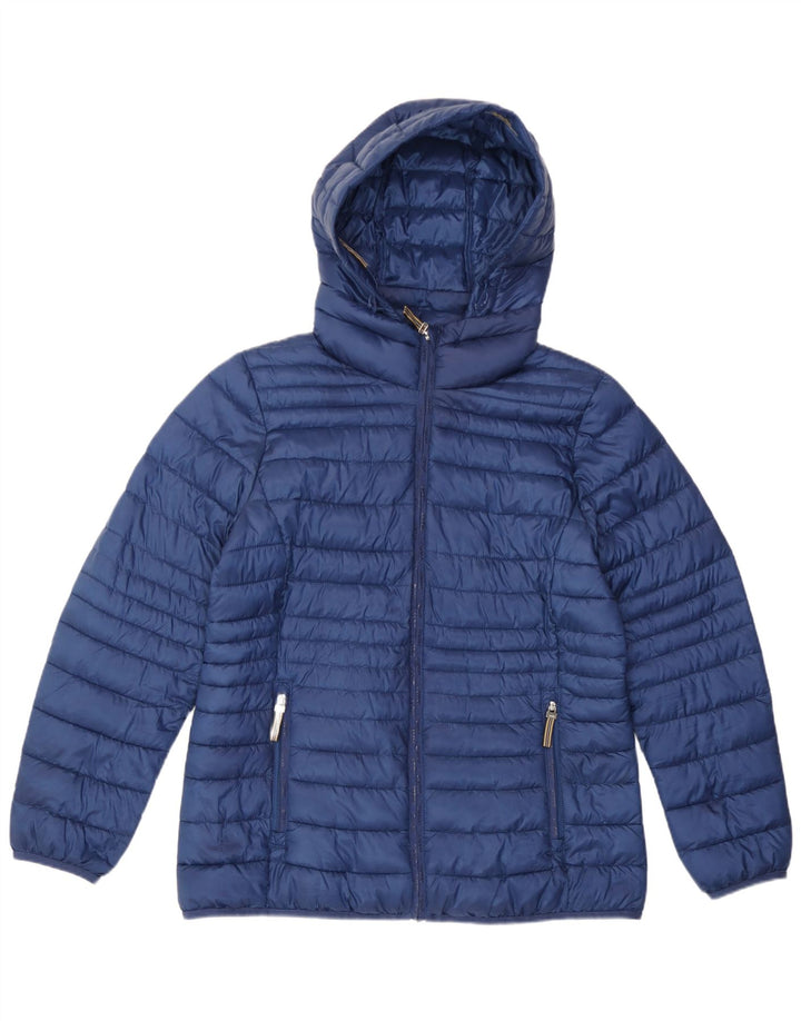 Jachetă căptușită cu glugă pentru femei Esprit UK 18 XL, poliester albastru